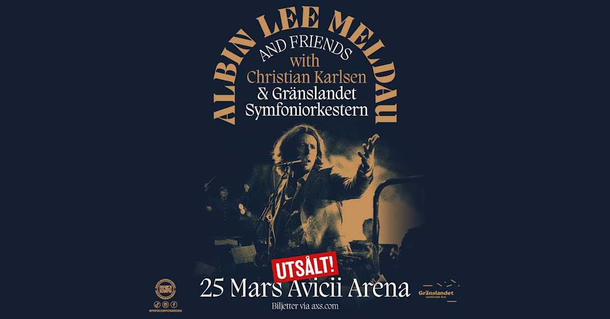 LIVE. Albin Lee Meldau i Avicii Arena är utsålt – 12 000 biljetter har sålts till konserten 25 mars