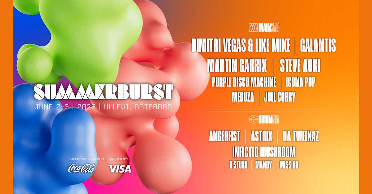 SUMMERBURST TILLBAKA PÅ ULLEVI I SOMMAR – NU PRESENTERAS LINEUPEN MED VÄRLDSNAMN SOM MARTIN GARRIX, ICONA POP OCH STEVE AOKI