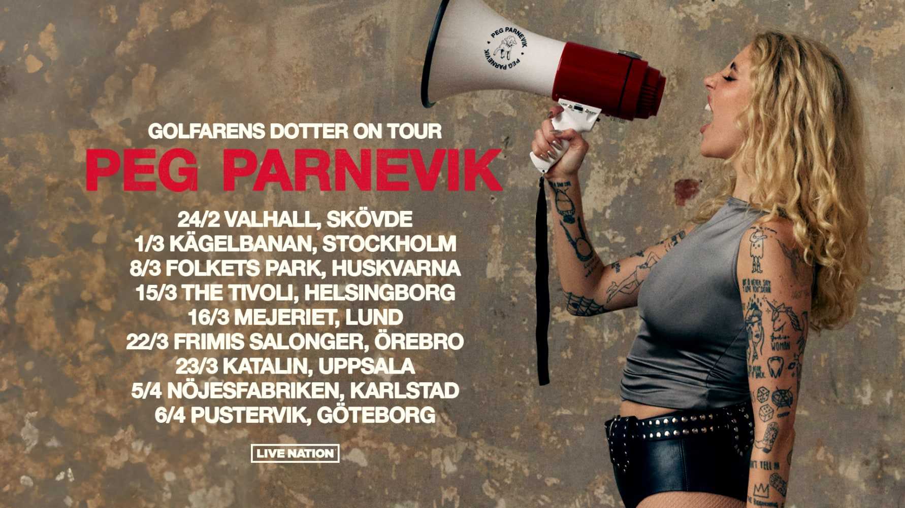 PEG PARNEVIK ÅKER PÅ VÅRTURNÉ – GOLFARENS DOTTER ON TOUR