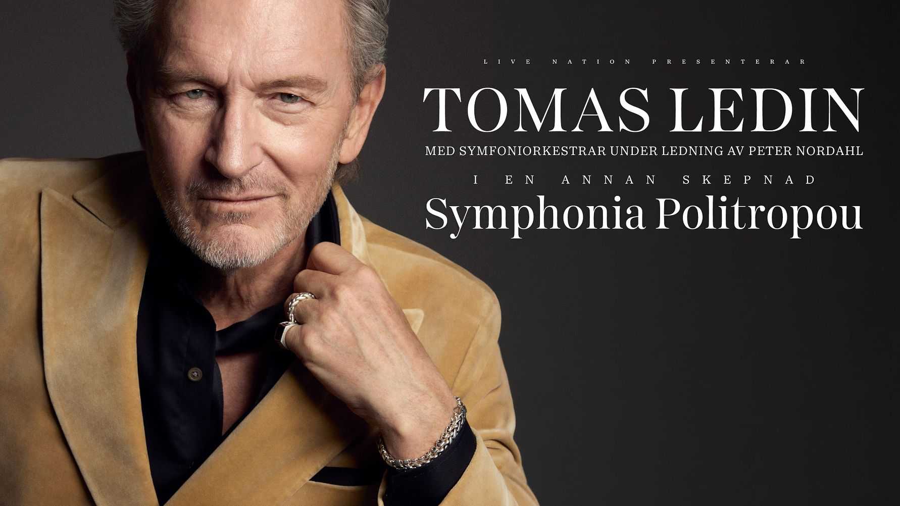 Tomas?Ledin?åker tillsammans med Peter Nordahl ut på konserthusturnén Symphonia Politropou hösten 2026 – följer upp succén från 2022