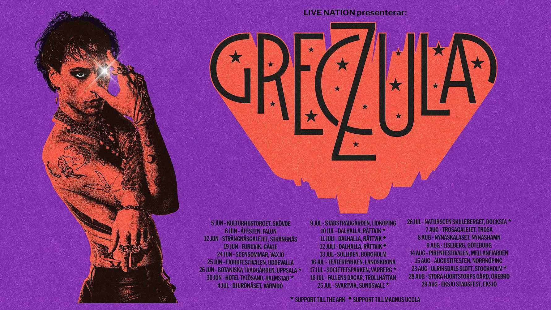 GRECZULA GER SIG UT PÅ STOR SOMMARTURNÉ 2026