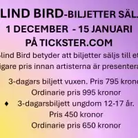 Evenemang: Dundermarknaden 2026 Blind Bird-biljett